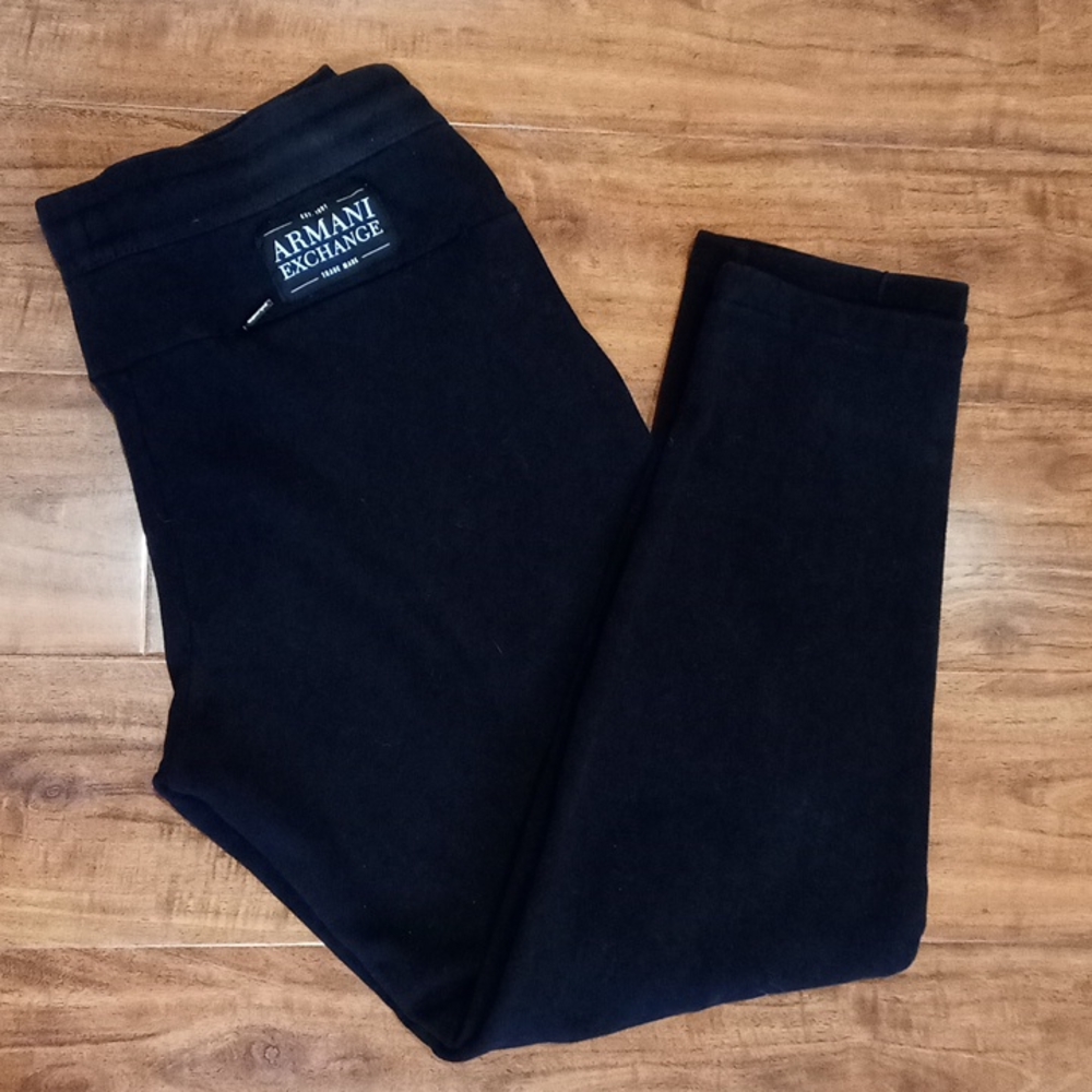 A|X Armani Exchange Black Athletic Sweatpants, XS
